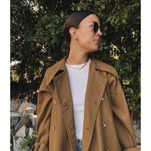 NWT Laude The Label Marin Trench Coat in Olive XS/S